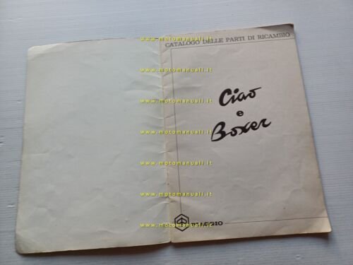 Piaggio 50 Ciao - Boxer 1970 catalogo ricambi originale spare …