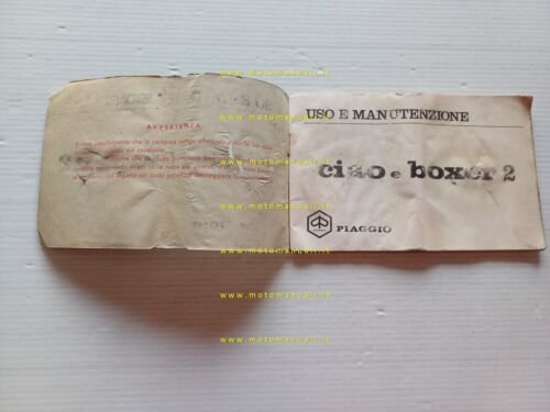 Piaggio 50 Ciao - Boxer 2 1973 manuale uso manutenzione …