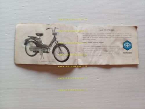 Piaggio 50 Ciao - Boxer 2 1973 manuale uso manutenzione …