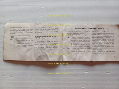 Piaggio 50 Ciao - Boxer 2 1973 manuale uso manutenzione …