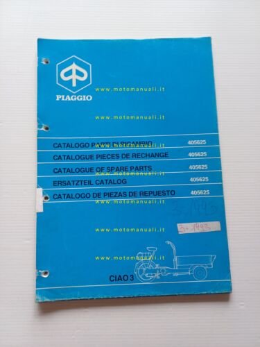 Piaggio 50 Ciao 3 CTE1T 1992-93 catalogo ricambi originale
