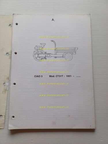Piaggio 50 Ciao 3 CTE1T 1992-93 catalogo ricambi originale