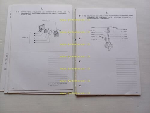 Piaggio 50 Ciao 3 CTE1T 1992-93 catalogo ricambi originale