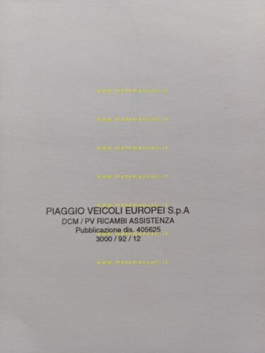 Piaggio 50 Ciao 3 CTE1T 1992-93 catalogo ricambi originale