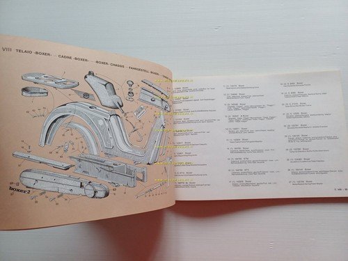 Piaggio 50 Ciao Boxer Bravo 1980 catalogo ricambi originale