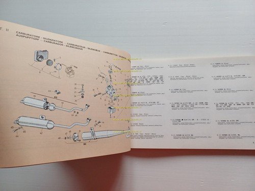 Piaggio 50 Ciao Boxer Bravo 1980 catalogo ricambi originale