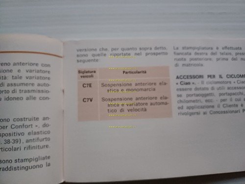 Piaggio 50 Ciao Bravo SI 1979 manuale uso manutenzione originale