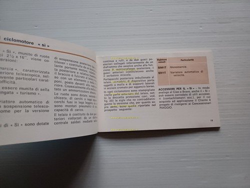 Piaggio 50 Ciao Bravo SI 1979 manuale uso manutenzione originale