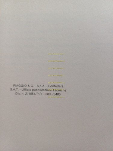 Piaggio 50 Ciao Bravo SI 1984 manuale officina riparazione originale …