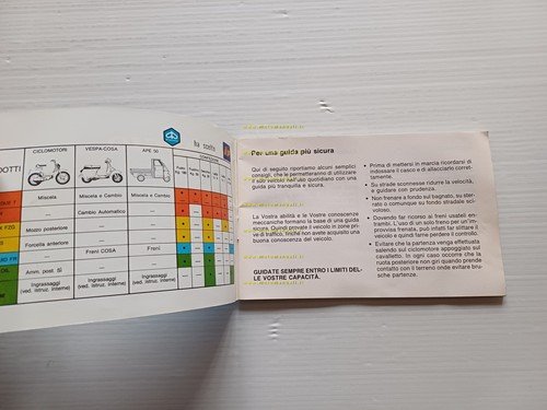 Piaggio 50 Ciao C7E-V 4T- Bravo - SI manuale uso …
