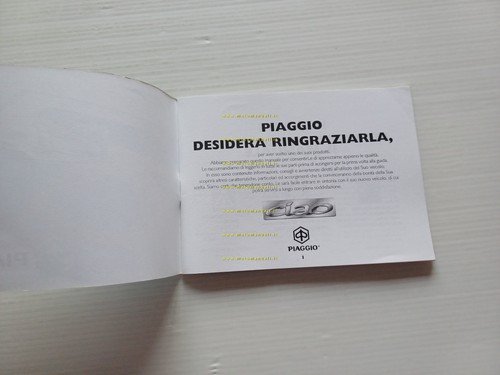 Piaggio 50 Ciao Mix 2002 manuale uso manutenzione libretto istruzioni …
