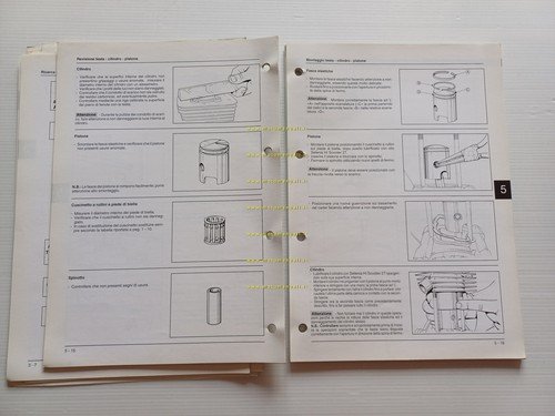 Piaggio 50 Ciao MIX-SI MIX-Bravo 1996 manuale officina originale workshop …