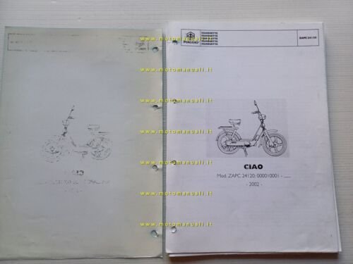 Piaggio 50 Ciao ZAPC 2002 catalogo ricambi originale