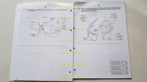Piaggio 50 Free 1992 catalogo ricambi originale