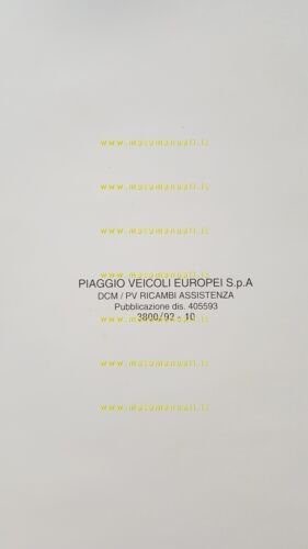 Piaggio 50 Free 1992 catalogo ricambi originale
