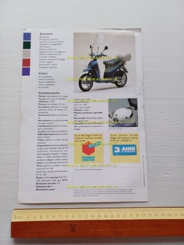 Piaggio 50 Free 1992 depliant originale ITALIANO