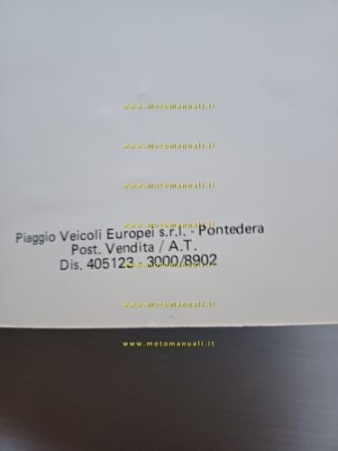 Piaggio 50 Grillo 1989 manuale officina italiano originale shop manual