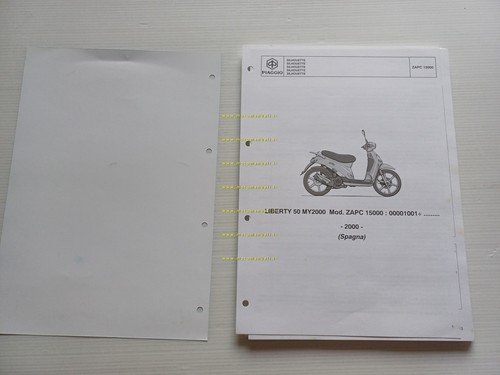 Piaggio 50 Liberty 2000 Spagna catalogo ricambi originale