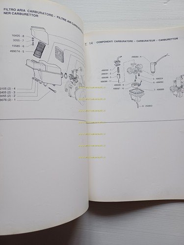 Piaggio 50 Scatto scooter 1990 catalogo ricambi originale