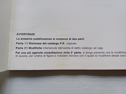 Piaggio 50 SI - Bravo 1989 catalogo ricambi italiano originale