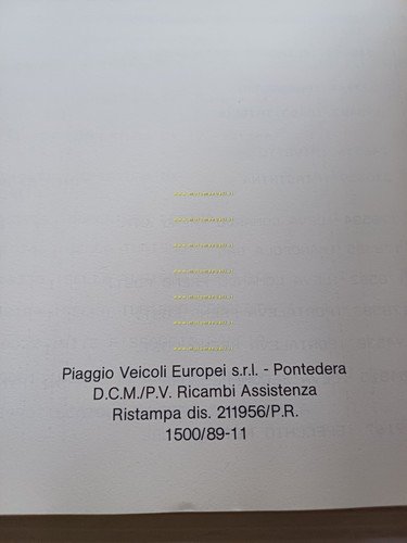 Piaggio 50 SI - Bravo 1989 catalogo ricambi italiano originale