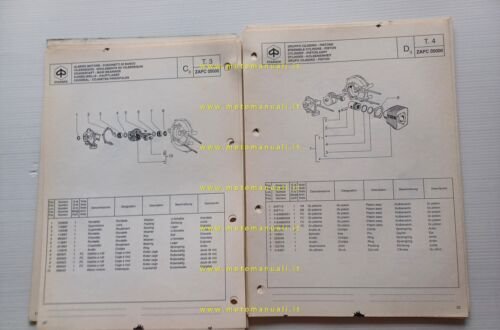 Piaggio 50 Si Mix 1996 catalogo ricambi originale
