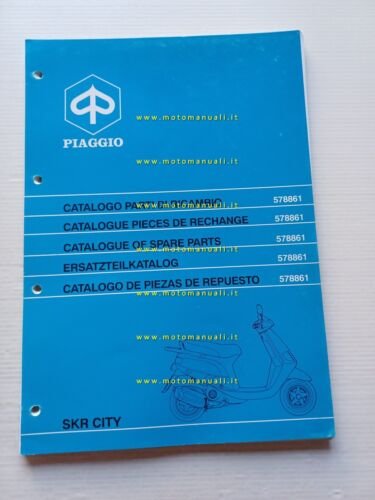 Piaggio 50 SKR City 1998 catalogo ricambi originale spare part …
