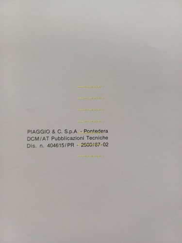 Piaggio 50 Superbravo 3 1987 manuale officina riparazione italiano originale
