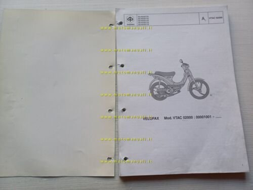 Piaggio 50 Velofax 1995-96 catalogo ricambi originale spare part catalogue