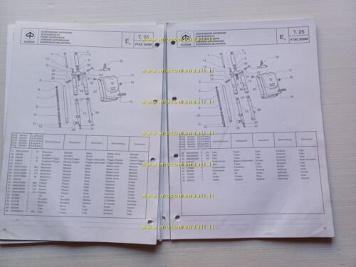 Piaggio 50 Velofax 1995-96 catalogo ricambi originale spare part catalogue