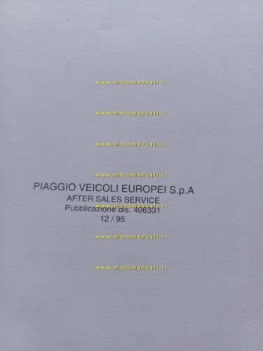 Piaggio 50 Velofax 1995-96 catalogo ricambi originale spare part catalogue