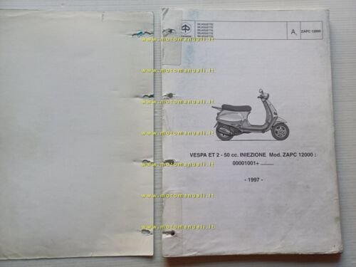 Piaggio 50 Vespa ET2 Iniezione 1997 catalogo ricambi originale