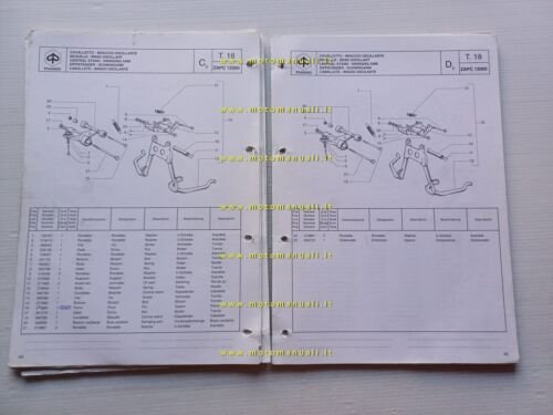 Piaggio 50 Vespa ET2 Iniezione 1997 catalogo ricambi originale