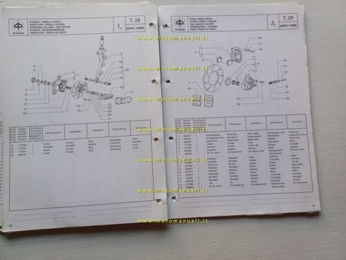 Piaggio 50 Vespa ET2 Iniezione 1997 catalogo ricambi originale