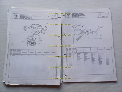 Piaggio 50 Vespa ET2 Iniezione 1997 catalogo ricambi originale