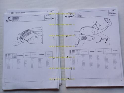 Piaggio 50 Vespa ET2 modelli 1996 - 2002 catalogo ricambi …