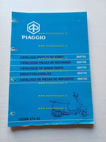 Piaggio 50 Vespa ET4 modelli 2000 - 2001 catalogo ricambi …