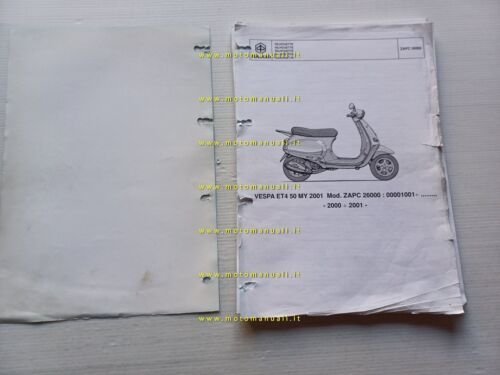 Piaggio 50 Vespa ET4 modelli 2000 - 2001 catalogo ricambi …