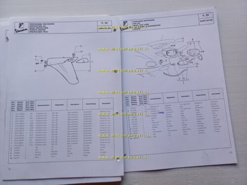 Piaggio 50 Vespa ET4 modelli 2000 - 2002 catalogo ricambi …