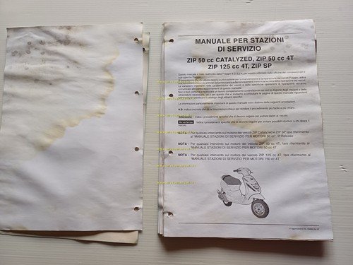 Piaggio 50 ZIP SP-Catalyzed- 4T 50-125 2000 manuale officina TELAIO …