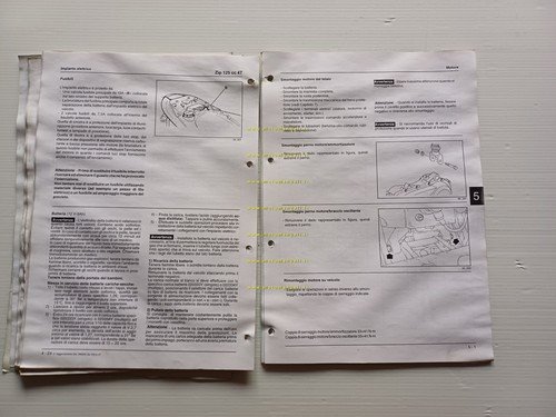 Piaggio 50 ZIP SP-Catalyzed- 4T 50-125 2000 manuale officina TELAIO …