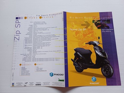 Piaggio 50 ZIP SP H2O depliant italiano originale