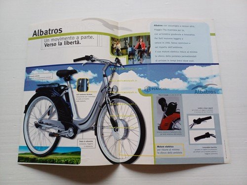 Piaggio Albatros bici elettrica 1998 depliant originale italiano