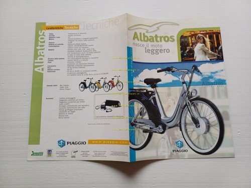 Piaggio Albatros bici elettrica 1998 depliant originale italiano