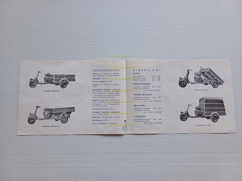 Piaggio Ape 150 ( AB2 1953 ?) depliant italiano originale …