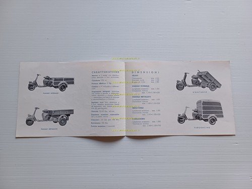 Piaggio Ape 150 ( AB2 1953 ?) depliant italiano originale …