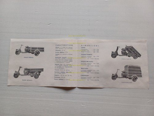 Piaggio Ape 150 AB3-AB4 versioni 1955-56 depliant italiano originale