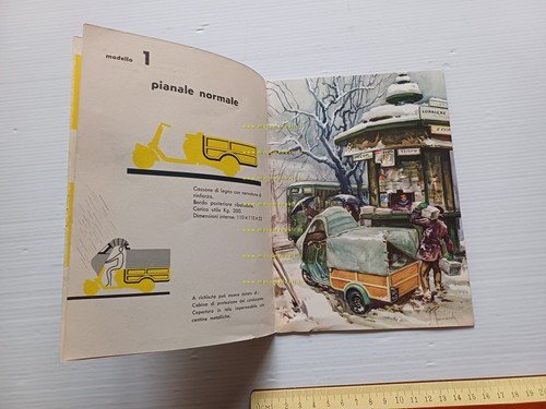 Piaggio Ape 150 B AB1 pianale-ribaltabile-furgoncino depliant italiano originale