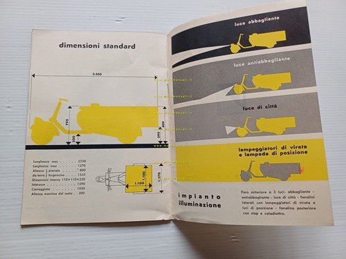 Piaggio Ape 150 B AB1 pianale-ribaltabile-furgoncino depliant italiano originale