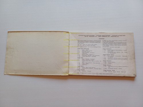 Piaggio Ape 400 - Vespa Commercial 1974 catalogo ricambi originale